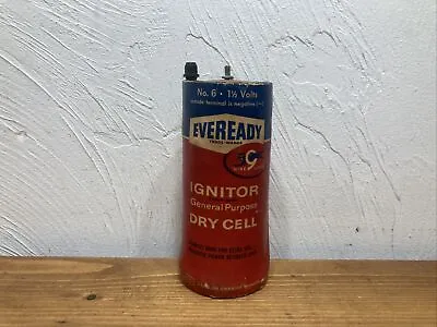 Vintage Eveready 1.5 Volts #6 Ignitor General Purpose Dry Cell Battery Untested • $49.99