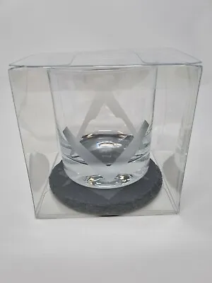 £12 • Buy Masonic Mixer Glass And Slate Coaster