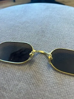 $799 • Buy Vintage Cartier Orfy Thin Rim Sunglasses Frame 18K Gold Plated 1990s France