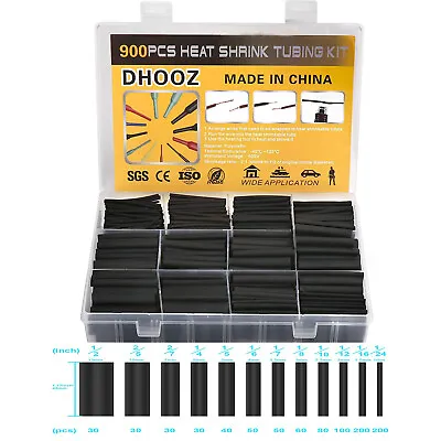 900Pcs 21 Heat Shrink Tubing Kit Dual Wall Adhesive Marine Tube Electrical Wires • $12.99