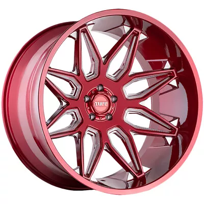 Tuff T3B 24x14 5x5  -72mm Red/Milled Wheel Rim 24  Inch • $482.99