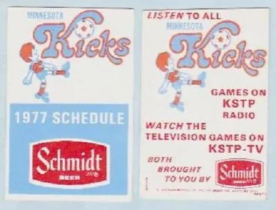 Soccer - 1977 Minnesota Kicks Nasl Soccer Schedule - Schmidt Beer - #cl • $20