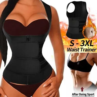 $13.79 • Buy Women Neoprene Sauna Sweat Sports Gym Waist Trainer Vest Weight Loss Body Shaper