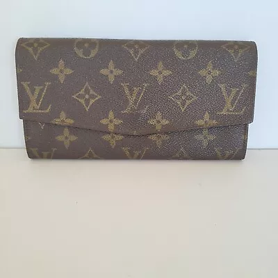 Authentic LOUIS VUITTON LV Vintage Monogram Sarah Wallet Envelope Leather Retro • $120