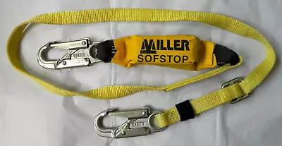 Miller Web Lanyard With SofStop Shock Absorber 910WLS/6FTYL Dual Hooks Exc/New • $35