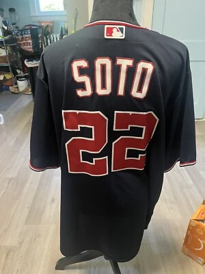 $80 • Buy Nike Washington Nationals #22 Juan Soto Navy Blue Jersey Adult XL