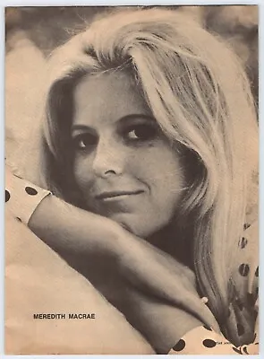 1969 MEREDITH MACRAE 8 X10.75  Magazine Photo Page Portrait Clipping 1960's M375 • $5