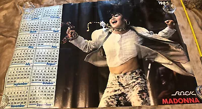 MADONNA  Bryan Adams Poster CALENDAR 1986 2 Sided 31x 21” • $30