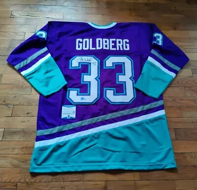 Beckett COA Signed Shaun Weiss Mighty Ducks Goldberg Hockey Jersey Autograph • $85