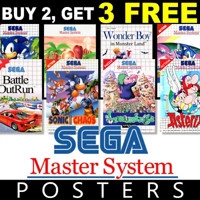 Sega Master Game Posters Collection A4 270gsm A3 270gsm Poster Prints Art • £4.99