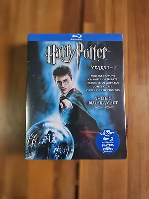 Harry Potter Years 1-5 (Blu-ray 2008 5-Disc Collection Set) Brand NEW Sealed • $12.79