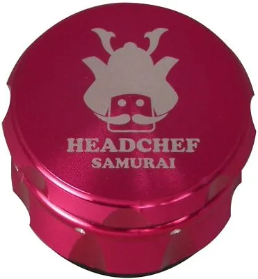 Headchef Samurai Metal Herb Grinder With Sifter Scraper – 4 Piece PINK-BLUE-RED • £22.50