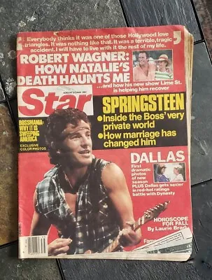 Vtg Star Tabloid August 27 1985 Bruce Springsteen Dallas (TV Show) Robert Wagner • £8.07