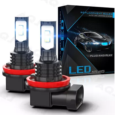 2x H8 LED Angel Eyes Halo Ring Light Bulbs Xenon For BMW E92 80W 8000K Blue • $13.59