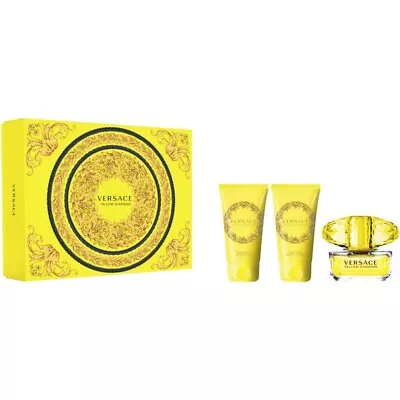 Versace Yellow Diamond 3pc Gift Set Perfume 1.7 Oz + Shower Gel + Body Lotion • $52.99