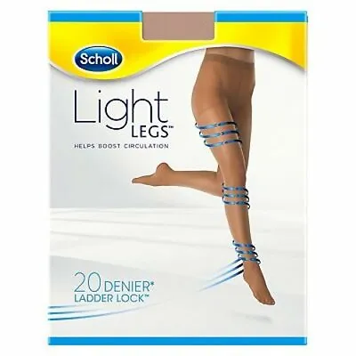 £6.99 • Buy Scholl Light Legs Compression Tights Colour Nude 20 Denier Size Small