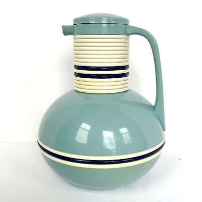 Vintage Retro MCM Blue Corning Thermique Carafe Coffee Insulated 1 Qt Thermos • $25