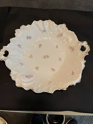 12” Antique Carl Tielsch C.T. Germany Floral Serving Bowl - Stamped & Numbered • $18