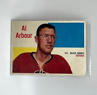 1960-61 Topps Al Arbour #64 EX Vintage Hockey Card Chicago • $14.46