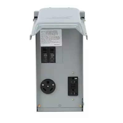 GE RV Power Outlet Box 70 Amp Lockable Outdoor Mini Camp Trailer Circuit Breaker • $267.38