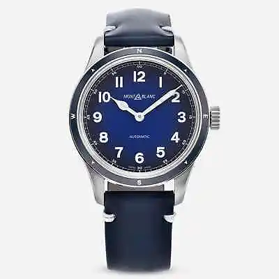 Montblanc 1858 Blue Dial 40mm Stainless Steel Men's Automatic Watch 126758 • $1931