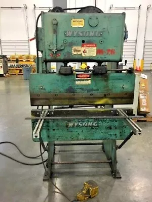 Wysong #1548 Mechanical Press Brake 15 Tons X 48  W/Dies/Backgage/Front Support • $4455