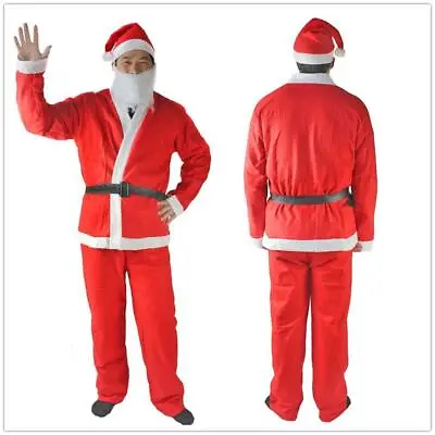 £6.98 • Buy Adult Men's Santa Claus Costume Father Christmas Fancy Dress Budget Outfit Suit