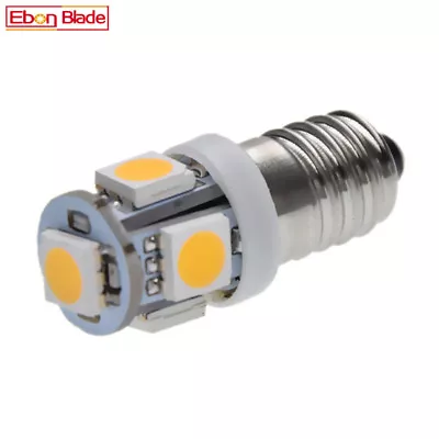 1Pcs Warm White E10 1447 LED Style Screw 5 SMD 3V 3 Volt Bulb Light LAMP 0.6W DC • $2.49