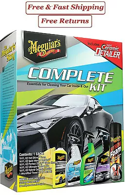 Meguiar's 6 Piece Complete Car Care Wash Detail Clean Kit G55208 NEW • $35.33