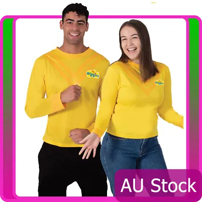 Adult The Wiggles Yellow Wiggle Emma Costume Top Mens Womens • $46.54