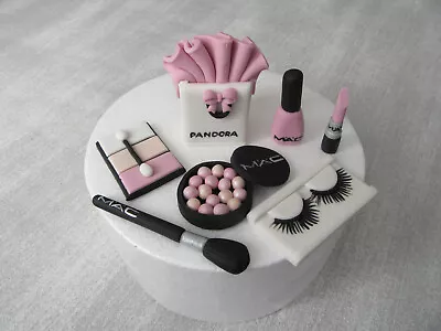 Edible Handmade MAC Make Up & Bag Cake Topper Fondant Decoration (Pale Pink) • £21.99