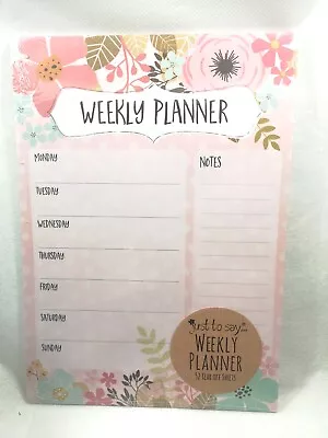 A4 Weekly Planner Shopping List Meal Note Pad 52 Tear Off Pages • £3.49