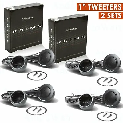 4x New Rockford Fosgate R1T-S Car 160W Peak 1  Balanced Dome Tweeters Kit  • $79