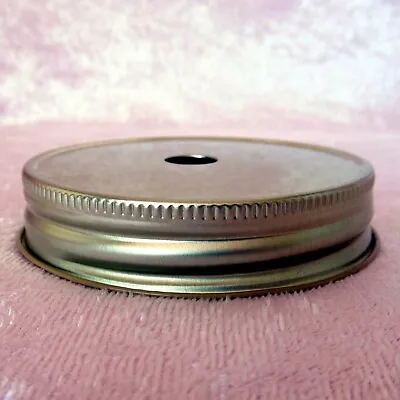 Canning Or Fruit MASON JAR BURNER ADAPTER LID / Convert To ELECTRIC Lamp  /BRASS • $6.85