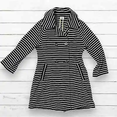 Cabi Women's Navy Blue/White Striped Maritime Trench Coat Size XS • $40.50