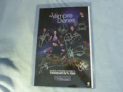 VAMPIRE DIARIES CAST Signed Poster From 2013 San Diego Comic Con 7 Autographs • $380