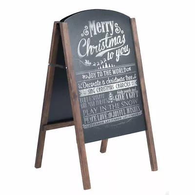 Costway 31.5  Wood A-Frame Chalkboard Menu Sign Board Sidewalk Wedding Signage • $44.49