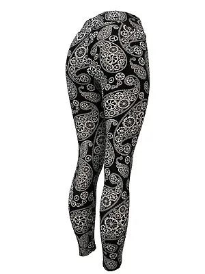 Steampunk Gear Sprocket Paisleys Leggings One Size Curvy Diva & Kids • $12.99