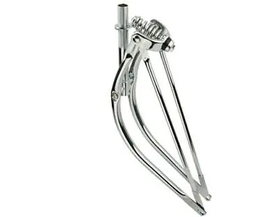 Bent Chrome Bicycle Springer Fork For 24  Beach Cruiser Lowrider Bikes • $66.99