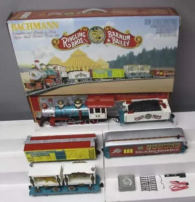 Bachmann 90083 G Scale Barnum & Bailey Circus Steam Starter Train Set EX/Box • $167.27