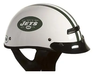 $39.90 • Buy New York JETS Shorty Half Motorcycle Helmet DOT Approved NY Licensed NFL 