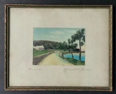 Vintage Signed Hand-Colored Photograph Of Bermuda By MARSHALL GARDINER • $125