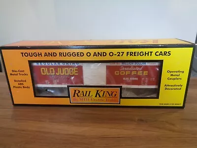 MTH Rail King  Old Judge Coffee  Box Car Rd #30066. Item #30-74071 LN • $20