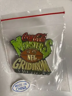 Vintage 1994 COCA-COLA NFL MONSTERS OF THE GRIDIRON Pin New • $9.99