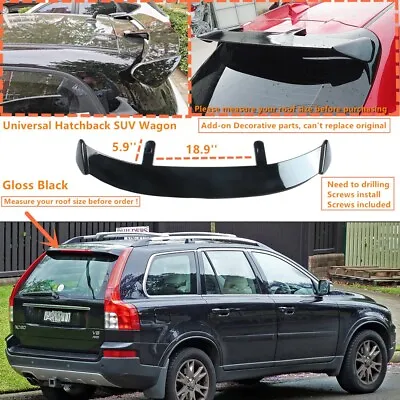 For 2007-2014 Volvo XC90 Gloss Black GT-Style Rear Roof Spoiler Wing Universal • $83.99