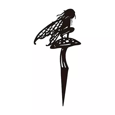 Fairy Elf Dancing Garden Art Stakes Metal Sculpture Lawn Ornaments Decorations • $12.59