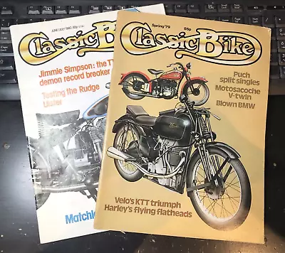 2x Classic Bike Vintage Magazines Spring 1979 June/July 1980 • $7.45