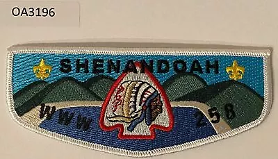 Boy Scout OA 258 Shenandoah Lodge White Border Flap • $8