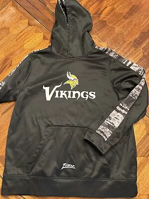 Minnesota Vikings Hoodie Men's Small Black Nike Athletic Training Fitness • $15.55