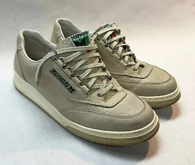 Mephisto Match Runoff Off White Cream Walking Shoes Sneaker Mens Size 10 • $125